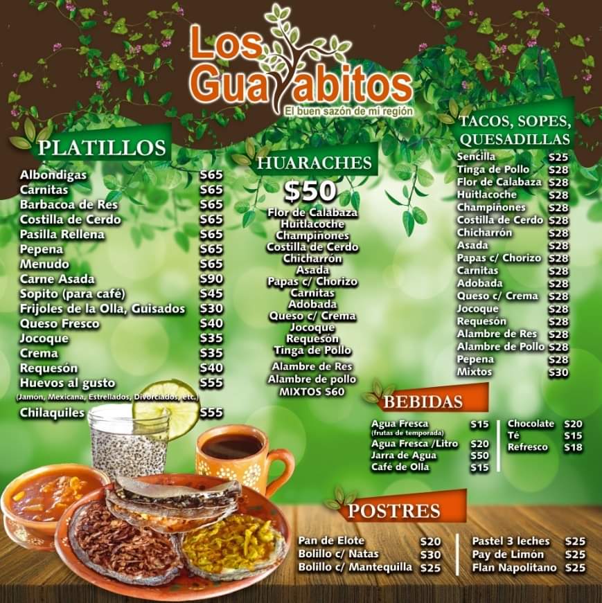 Los Guayabitos Restaurante Menu - Image 1